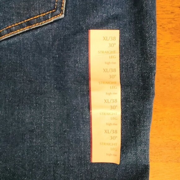 Knox Rose Womens XL/38 Straight Leg High Rise Stretch Denim Jeans Relaxed Fit - Picture 7 of 10